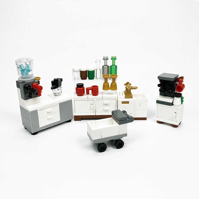 MOC block creative toys kitche - đánh giá và giá Kitchen Appliances Cabinet