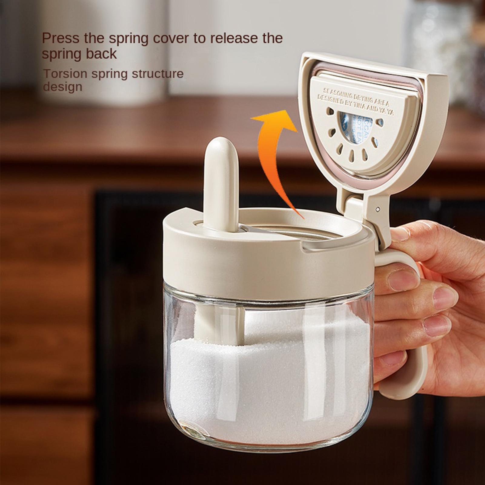 Seasoning Jar Leak-Proof Salt  - đánh giá và giá Kitchen Appliances Cabinet