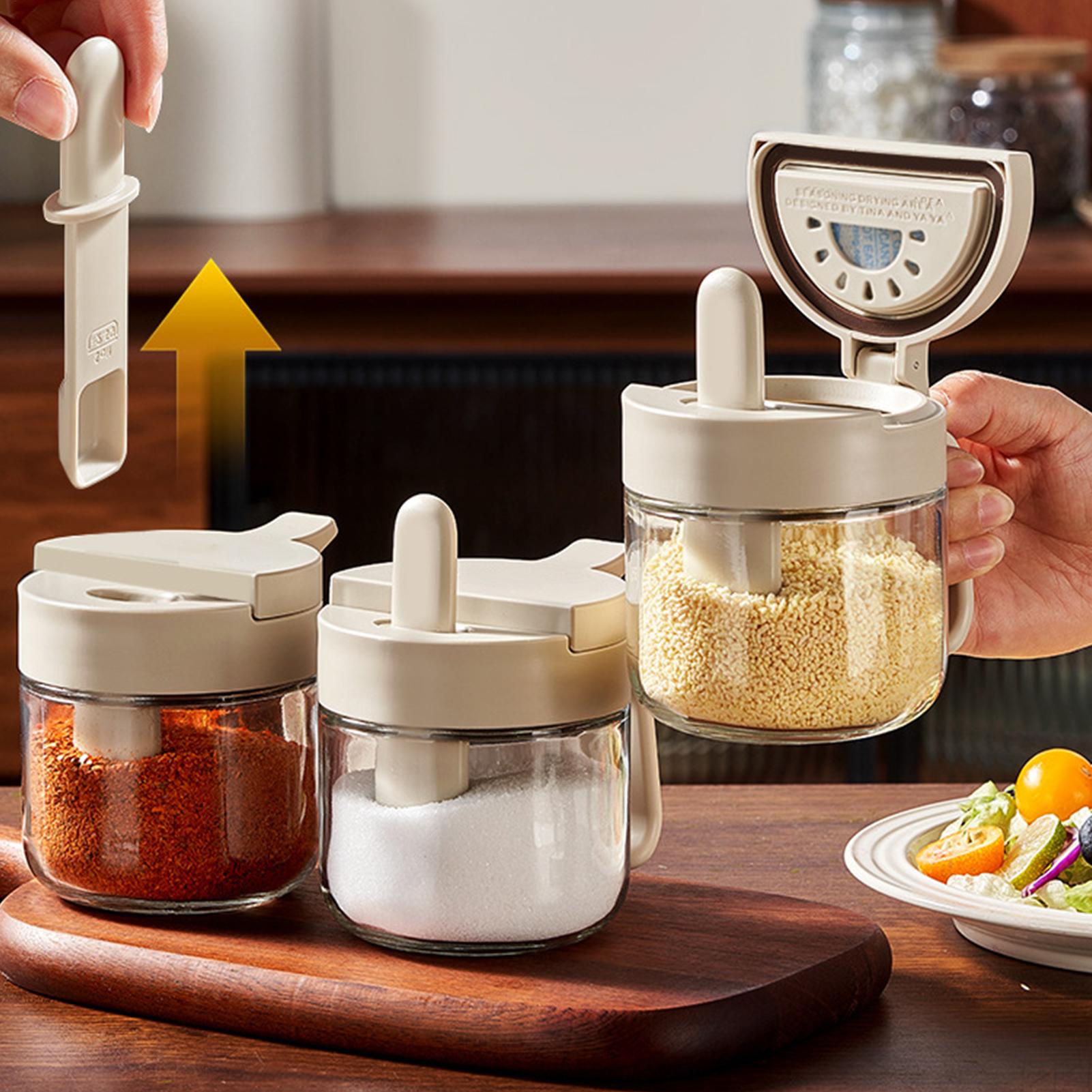 Seasoning Jar Leak-Proof Salt  - đánh giá và giá Kitchen Appliances Cabinet